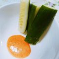 sarii☆☆'s cooksnap of when they made ☆きゅうりの胡麻味噌マヨディップ☆.