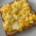 Makki203's cooksnap of when they made 休日の朝ごはん♪卵チーズトースト♪.