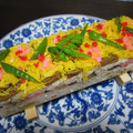 yhiroko's cooksnap of when they made ❀お花畑の押し寿司❀.