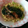 さあさま's cooksnap of when they made 豚とほうれん草の和風あんかけチャーハン.