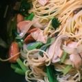 はなっこりー's cooksnap of when they made しめじとベーコンの和風ワンポットパスタ。.
