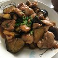 みー３２'s cooksnap of when they made 鶏もも肉と茄子のピリ辛炒め.