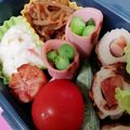 まり0105's cooksnap of when they made 簡単！お弁当の彩りに♪ハム・アスパラ巻き.
