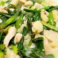 sapnet's cooksnap of when they made 行者菜（ニラでも）と豚肉のレモン炒め.