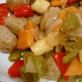 ケンチャナヨ～'s cooksnap of when they made リメイク♡野菜たっぷり黒酢酢豚風炒め.