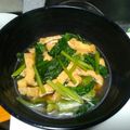 かす”お's cooksnap of when they made 京のおばんざい♪小松菜とあげのたいたん.