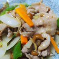 9625★'s cooksnap of when they made なめこと豚肉の塩炒め.