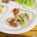 abeman's cooksnap of when they made セロリとトマトとささみのレモンバジルマヨ.