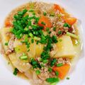 もちもちくま♡'s cooksnap of when they made 新じゃがと新玉ねぎのそぼろあんかけ煮.