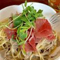 きなこふに's cooksnap of when they made 生ハムと水菜のクリームパスタ.