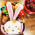 うれりママ's cooksnap of when they made キャラ弁＊ありがとウサギのお弁当.