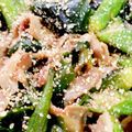 Ikuzmama's cooksnap of when they made オクラとワカメがメイン☆豚肉の味ぽん炒め.