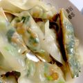 柳生十兵衛茜's cooksnap of when they made 餃子の皮で☆ほうれん草と納豆の包み焼き.