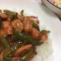 ♪eshara♪'s cooksnap of when they made ソーセージとピーマンのナポリタン風炒め.