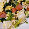 とかげのおかあさん's cooksnap of when they made 鶏むねとほうれん草の卵バター炒め☆.