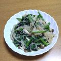 55才のおじさん's cooksnap of when they made ☆糖質制限☆ ほうれん草としめじの白滝.
