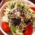 shige*kumi's cooksnap of when they made 水菜と豆腐のゴママヨサラダ.