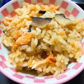 onakaski's cooksnap of when they made 簡単　鮭と干ししいたけの炊き込みご飯.