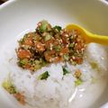 あけちゃん∞'s cooksnap of when they made 余ったサーモンのお刺身で簡単しゃけ茶漬け.