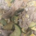 snow012's cooksnap of when they made ズッキーニと豚肉のオイスターたまご炒め.