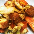 rui_and3's cooksnap of when they made キャベツと厚揚げのカレー味チャンプルー.
