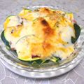 ＠迷子＠'s cooksnap of when they made ズッキーニと生ハムの重ねチーズ焼き.