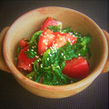 ひさかた's cooksnap of when they made トマトとほうれん草の白ごま和え.