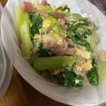 no1642's cooksnap of when they made 卵とチンゲン菜とベーコンのゴマ油炒め☆.