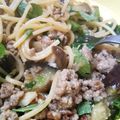 neko＊and…'s cooksnap of when they made 塩麹さんで☆簡単ひき肉となすのパスタ.