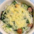 クック甘党。's cooksnap of when they made ウインナーとほうれん草のドリア.