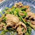 クック7H4XIN☆'s cooksnap of when they made 豆苗と豚肉のしょうがポン酢炒め.
