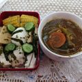 猫まんま☆'s cooksnap of when they made 和風カレーつけ麺♪残りカレーのリメイク.