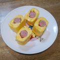 和☆2049's cooksnap of when they made お弁当。卵焼きウインナー入り.