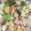 Chackn's cooksnap of when they made 鶏肉と厚揚げとじゃがいもの甘辛炒め煮.