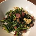 もぐとっぽ's cooksnap of when they made ベーコンと春菊のおかか炒め.