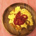 あいちー☻'s cooksnap of when they made 豆腐で卵をかさ増し！ヘルシーオムライス.