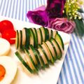 Satoco❋'s cooksnap of when they made 弁当に♬薄切りきゅうりと魚にソ串.