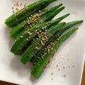 ウサギ組っち's cooksnap of when they made 簡単！お弁当に麺つゆでオクラのごま和え☆.