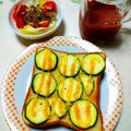 うたかた。's cooksnap of when they made ズッキーニマヨパルメザンチーズトースト.