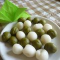☆miiyan☆'s cooksnap of when they made 蒸してこねて☆ほんのり２色【団子】.