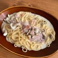 まりめっこちゃん♡'s cooksnap of when they made 生クリームなし♪クリームパスタ.