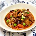 お料理ニャロメ's cooksnap of when they made 豚小間肉と茄子のピリ辛トマト煮込み.