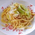 かるぼスパ's cooksnap of when they made キャベツとツナのパスタ.