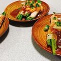 つくフォト部長♪♪こまっちゃん's cooksnap of when they made アスパラの肉巻き☆海老あんかけ.