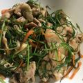 emi0015's cooksnap of when they made ☆豚肉とおかひじきのガリバタ炒め☆.