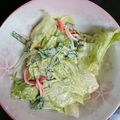 クックOF601O☆'s cooksnap of when they made レタス、大葉、蟹カマのマヨポン酢サラダ.