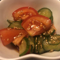 ＊ちょこころね＊'s cooksnap of when they made トマトときゅうりの中華和え.