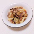 まあまま☆0403's cooksnap of when they made なすと挽き肉のバタポンチーズパスタ.