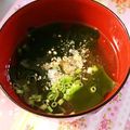 hitomi♪＊'s cooksnap of when they made わかめ☆とろろ昆布スープ.