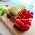 みぃすけママちゃん's cooksnap of when they made さくらんぼ佐藤錦バターシュガートースト♡.